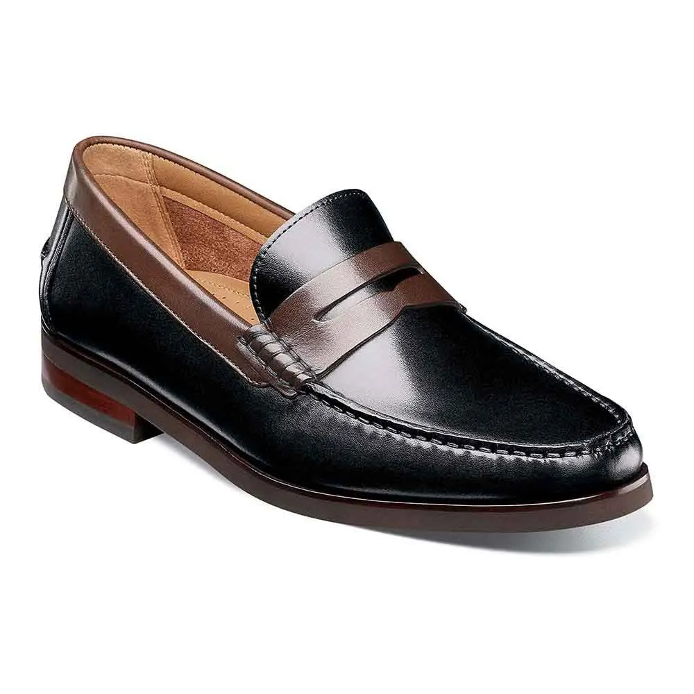 Florsheim Berkley Flex Penny Loafer in Black & Brown