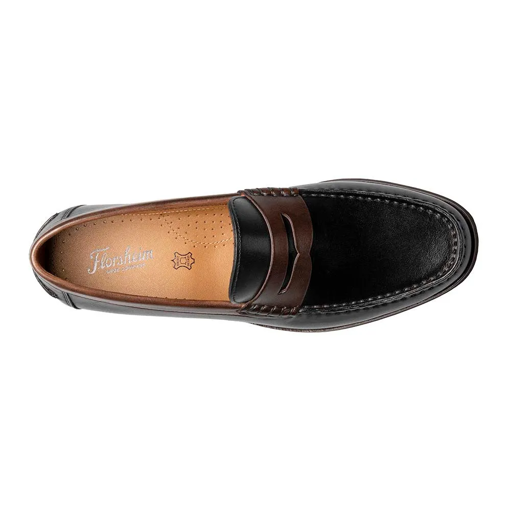 Florsheim Berkley Flex Penny Loafer in Black & Brown