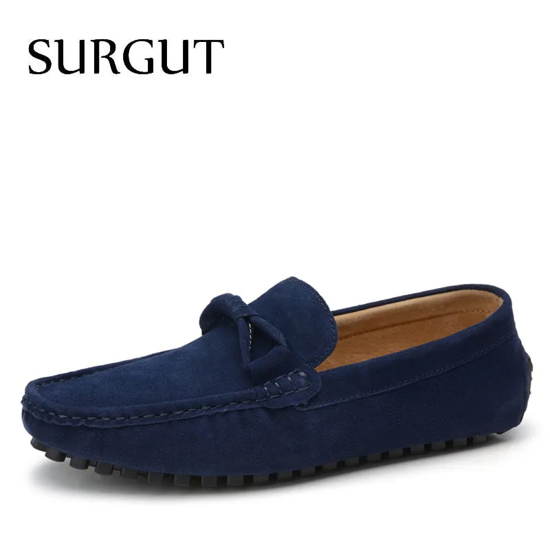 four Season Men Fashion Shoes Slip On Flat Shoes Men Casual Shoes Comfortable Genuine Leather Men Loafers