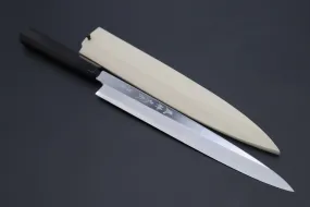 Fu-Rin-Ka-Zan Limited, Hon Kasumi White Steel No.1 Yanagiba 270mm (10.6 inch, Perfectly Mirror Polished Blade for Face Side blade,FSO-2)