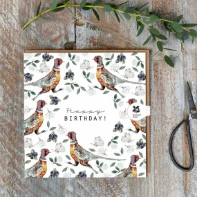 Happy Birthday 'Pheasant' Card (Cello-Free)