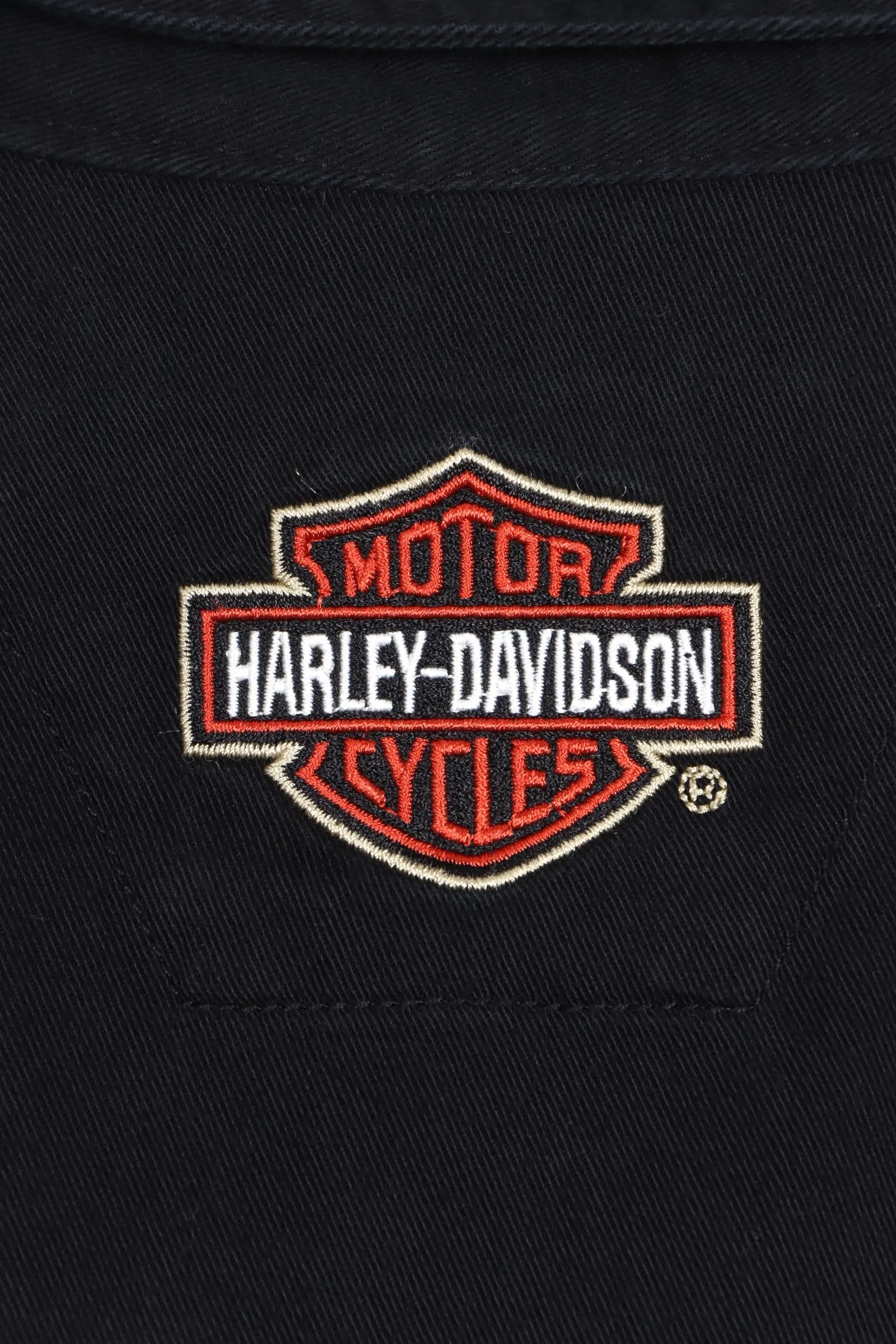 HARLEY DAVIDSON Retro Embroidered Short Sleeve Shirt (XXL)