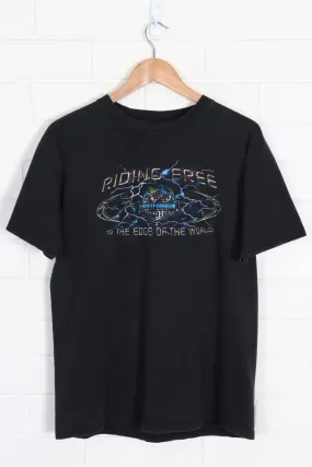 HARLEY DAVIDSON 'Riding Free To The Edge of The World' Lightning Tee (M)