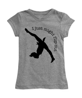 Heather Gray 'I just might flip out' Fitted Tee