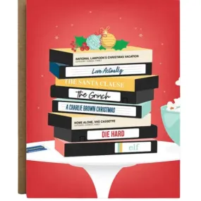 Holiday Movies on VHS Christmas Card