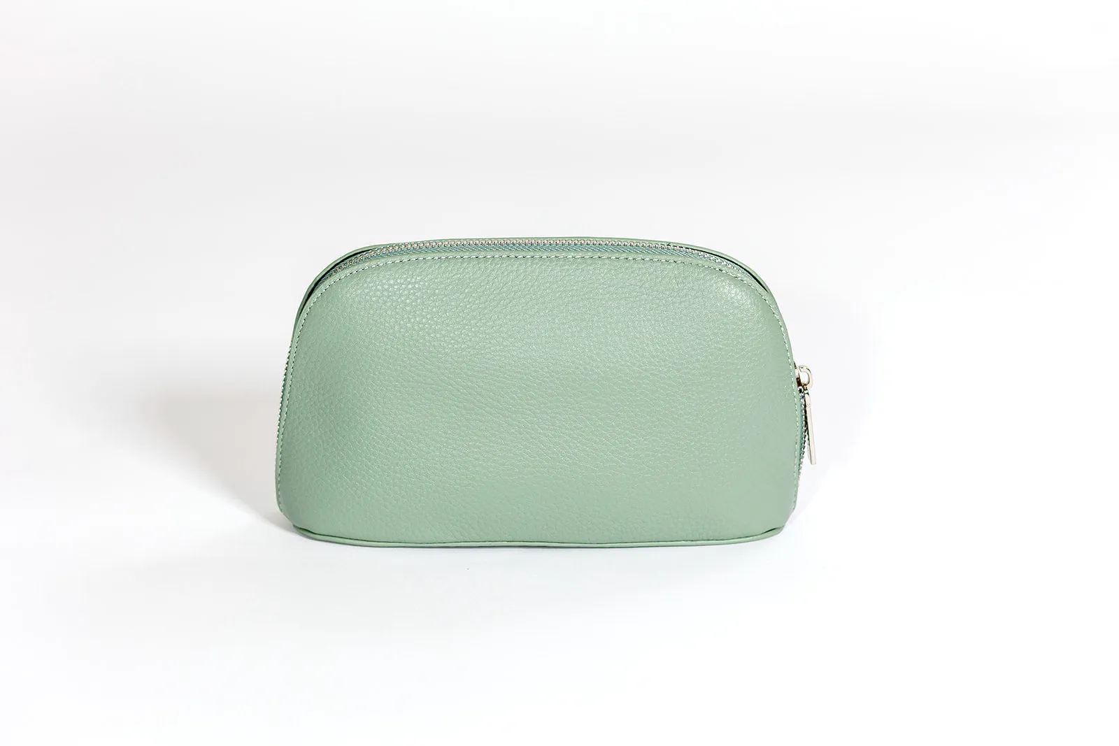 HOOPLA LEATHER MAKE-UP BAG SAGE GREEN