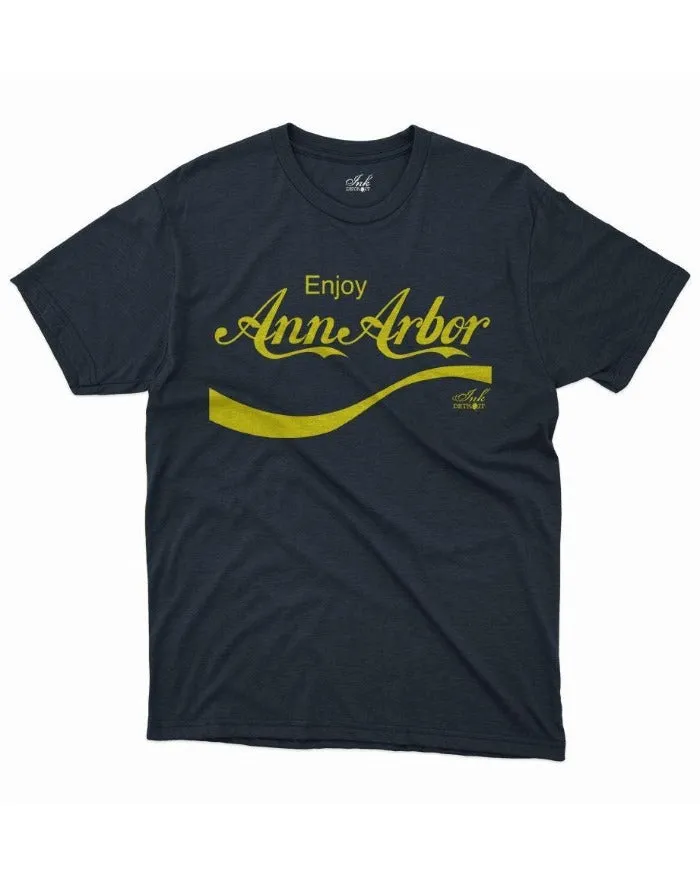 Ink Detroit Enjoy Ann Arbor T-Shirt - Navy