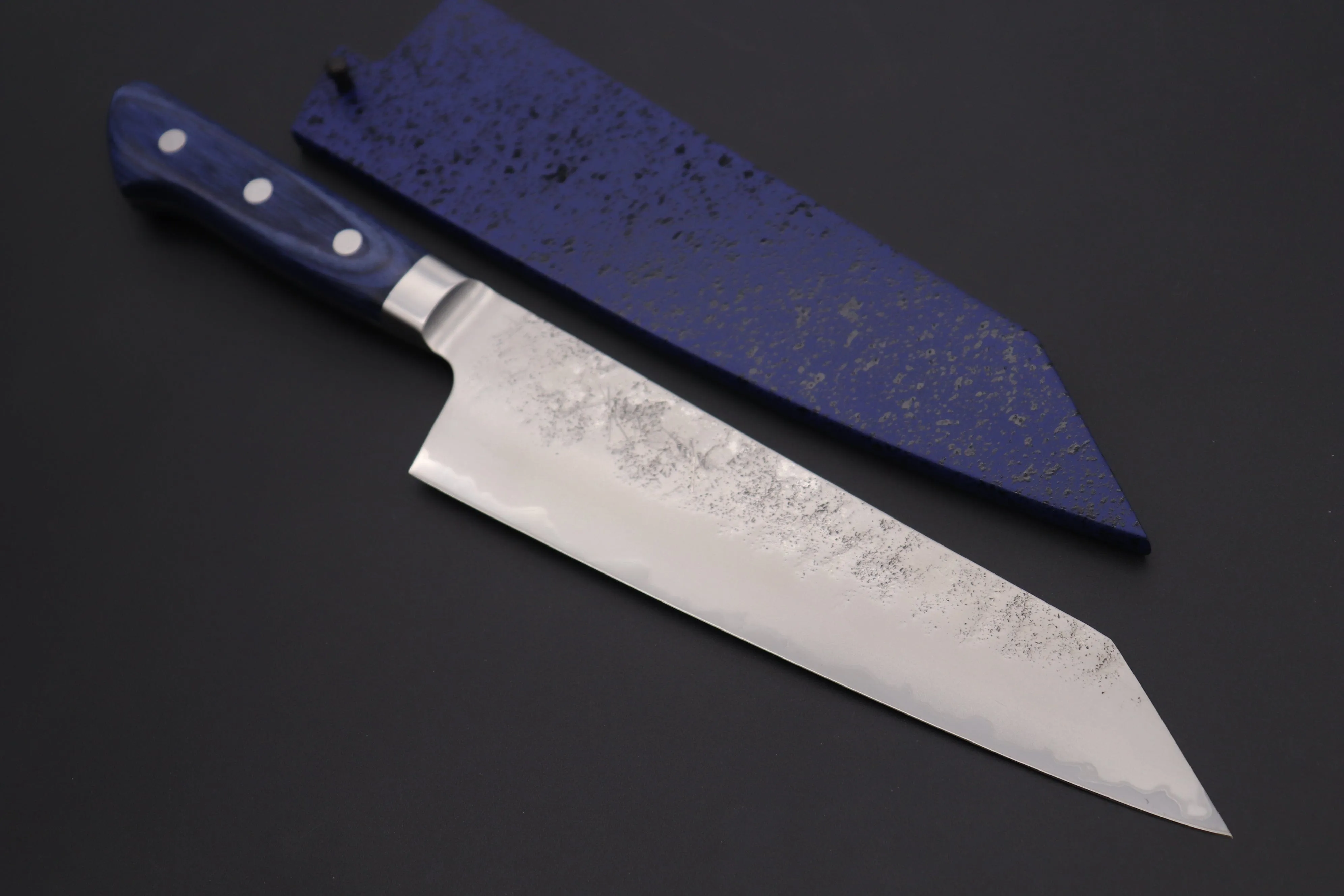 JCK Natures 青雲 Blue Clouds Series BCB-2 Blue Steel No.2 Nashiji Bunka (Kiritsuke) 190mm (7.4 inch)