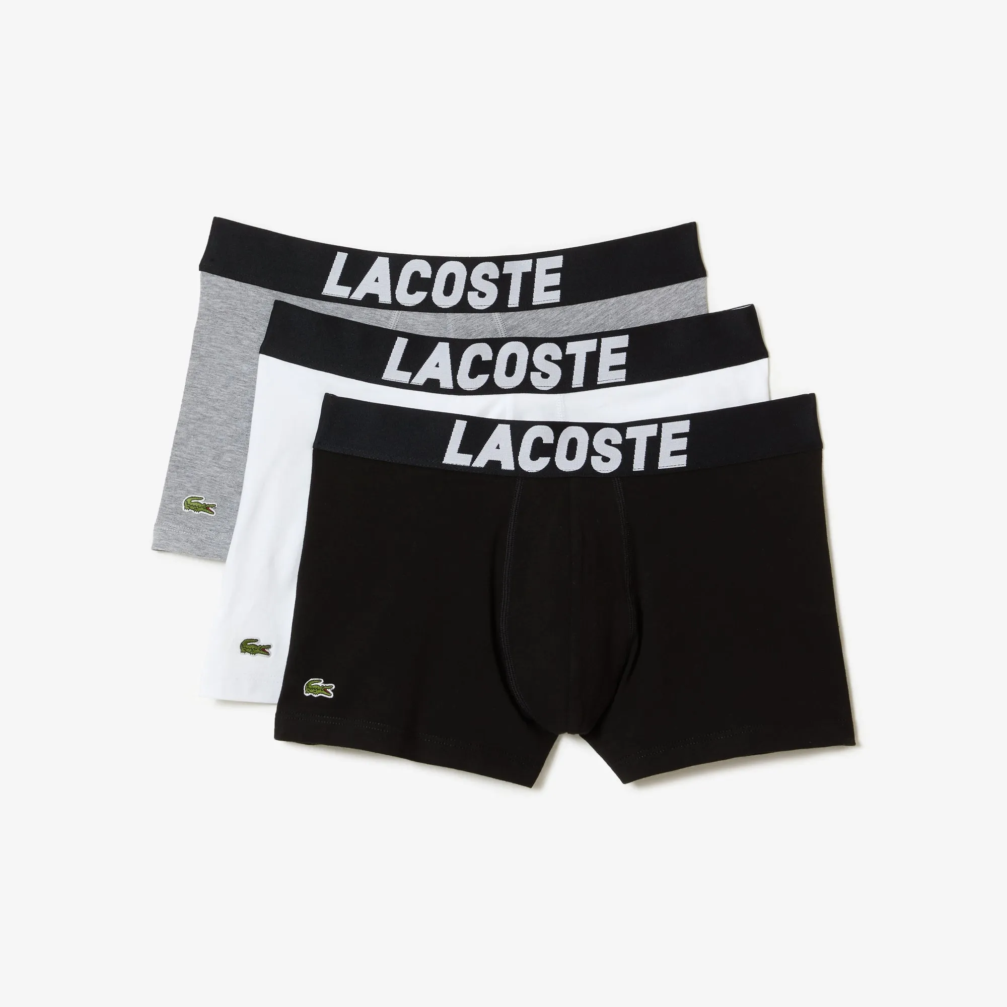 Men's Lacoste Branded Jersey Trunk Three-Pack