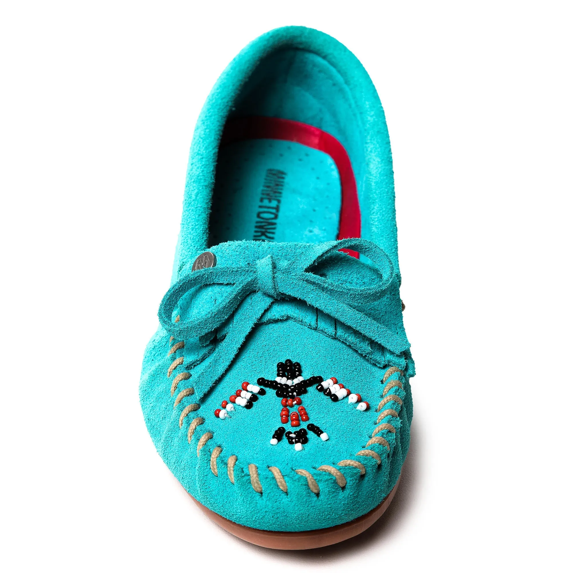 Minnetonka® Women's Animikii Thunderbird Beaded Leather Moccasins