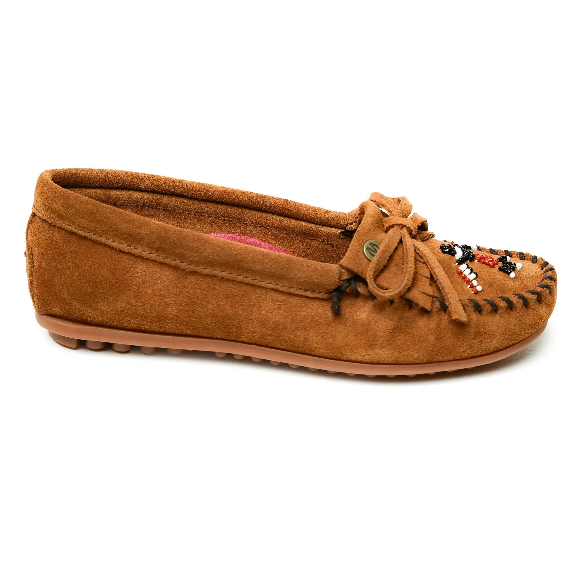 Minnetonka® Women's Animikii Thunderbird Beaded Leather Moccasins