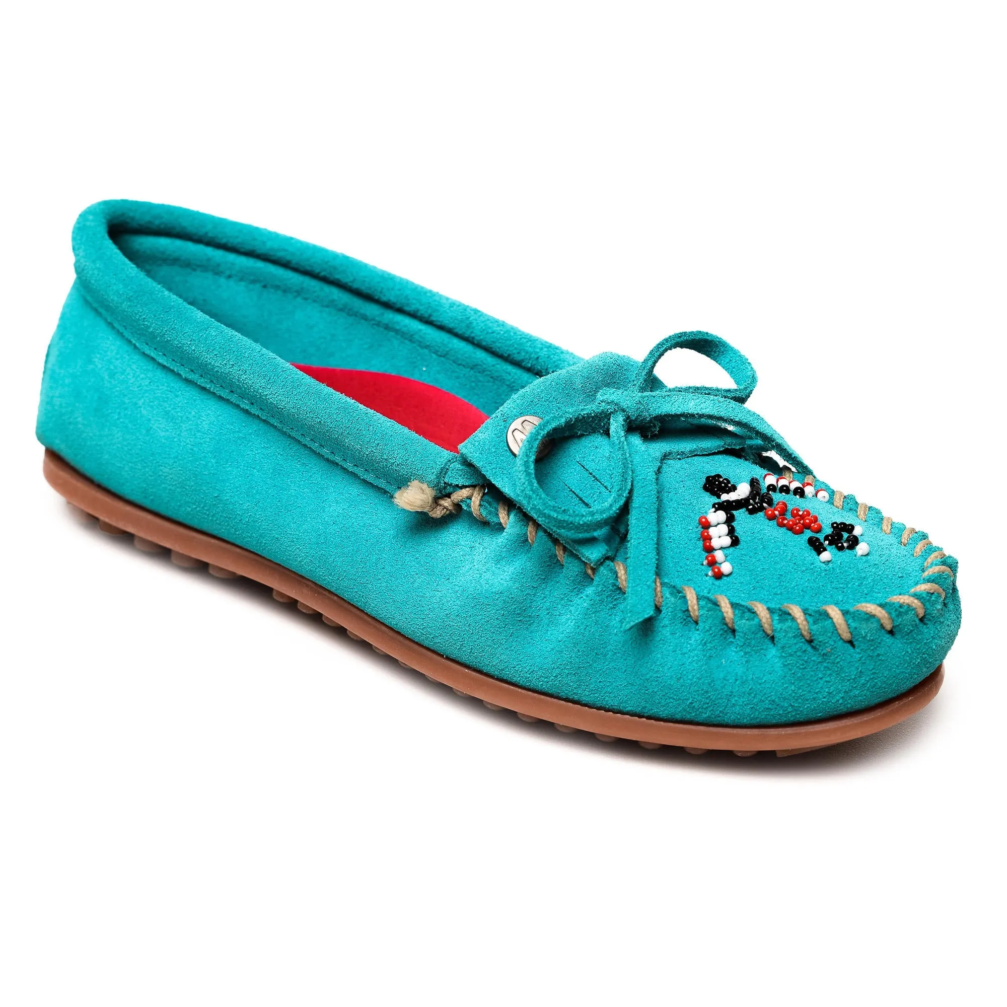 Minnetonka® Women's Animikii Thunderbird Beaded Leather Moccasins