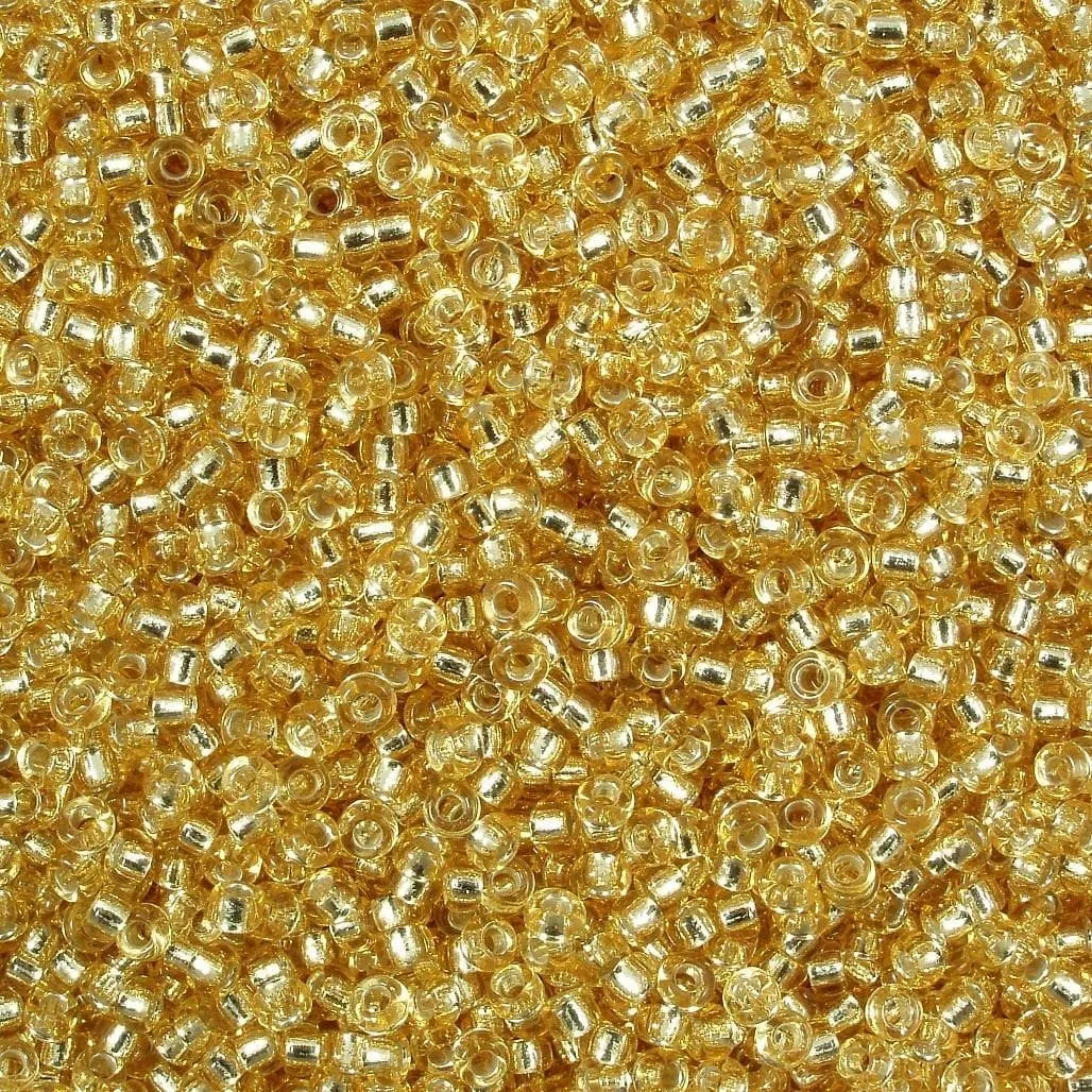 Miyuki Boncuk, MiyukiRoundBeads15/0-0003 Silver Lined Gold