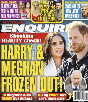 National ENQUIRER - 08.26.24 Harry and Meghan Frozen Out