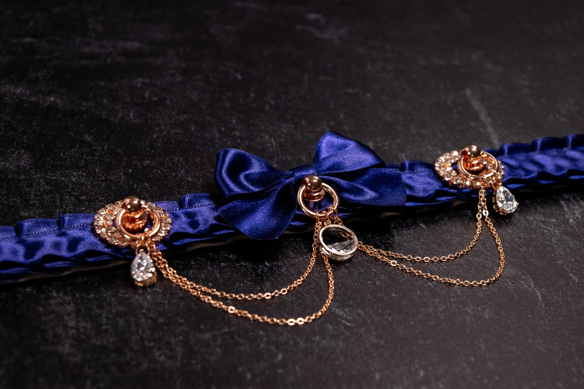 Navy and Rose Gold Deluxe Collar