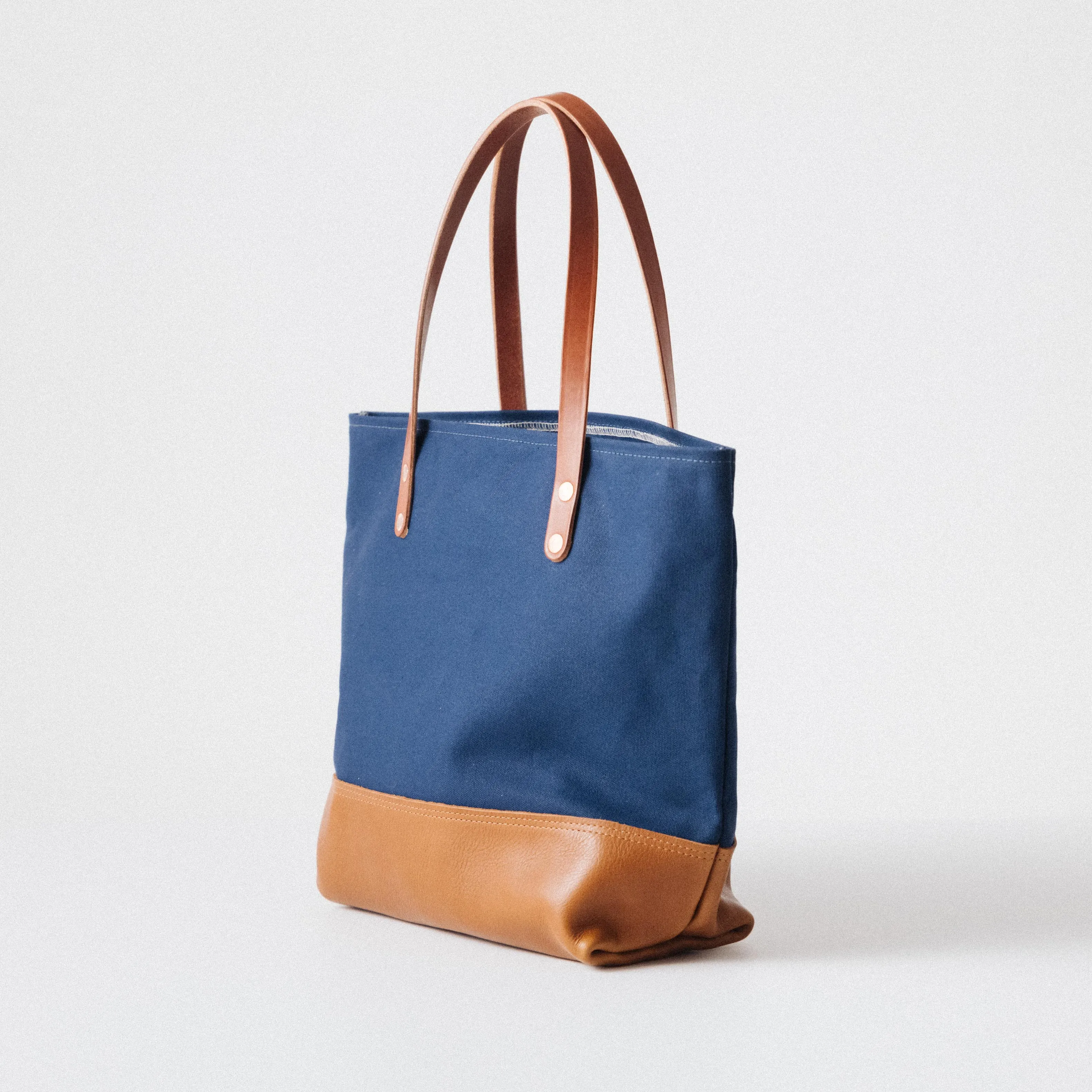 Navy Canvas Panel Tote