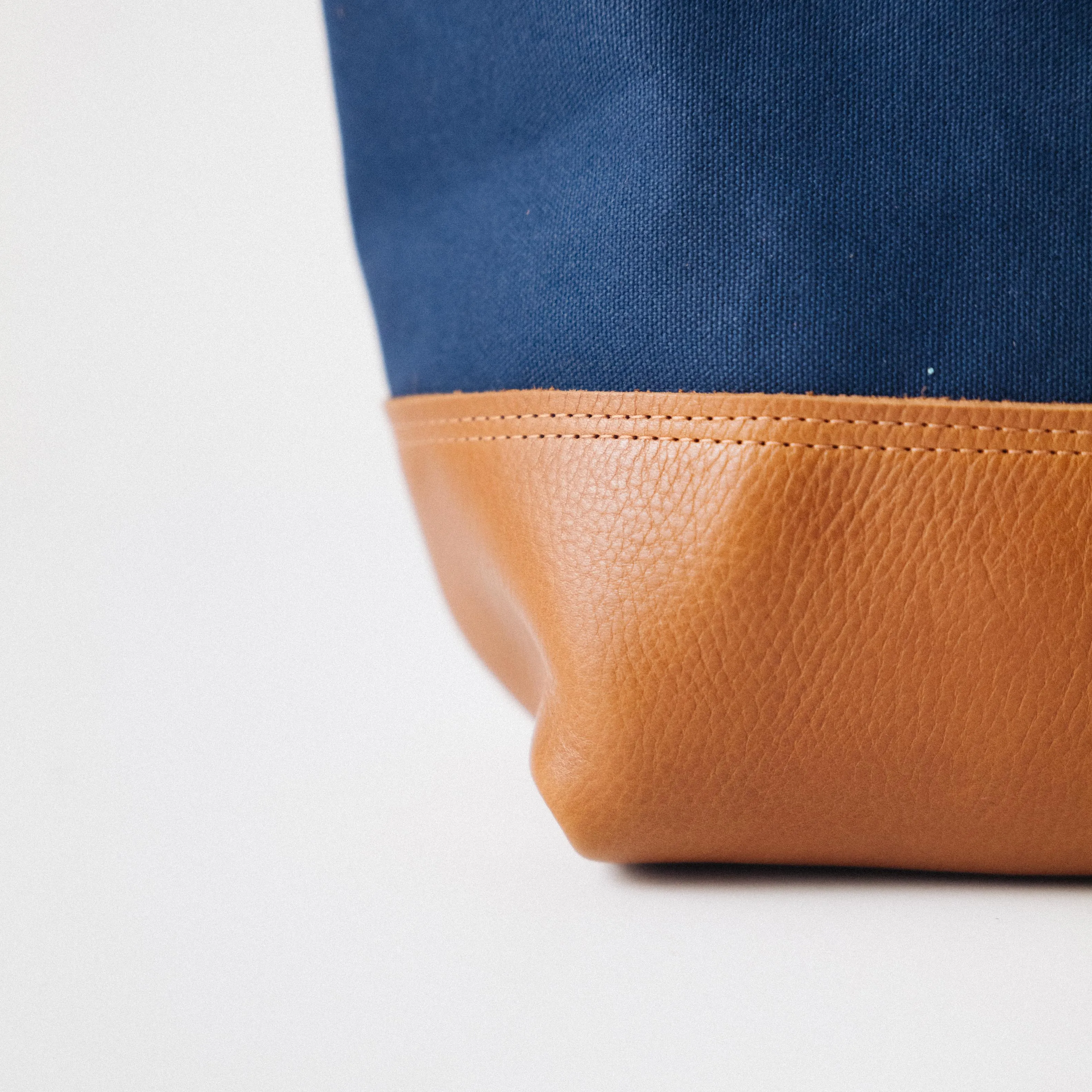 Navy Canvas Panel Tote