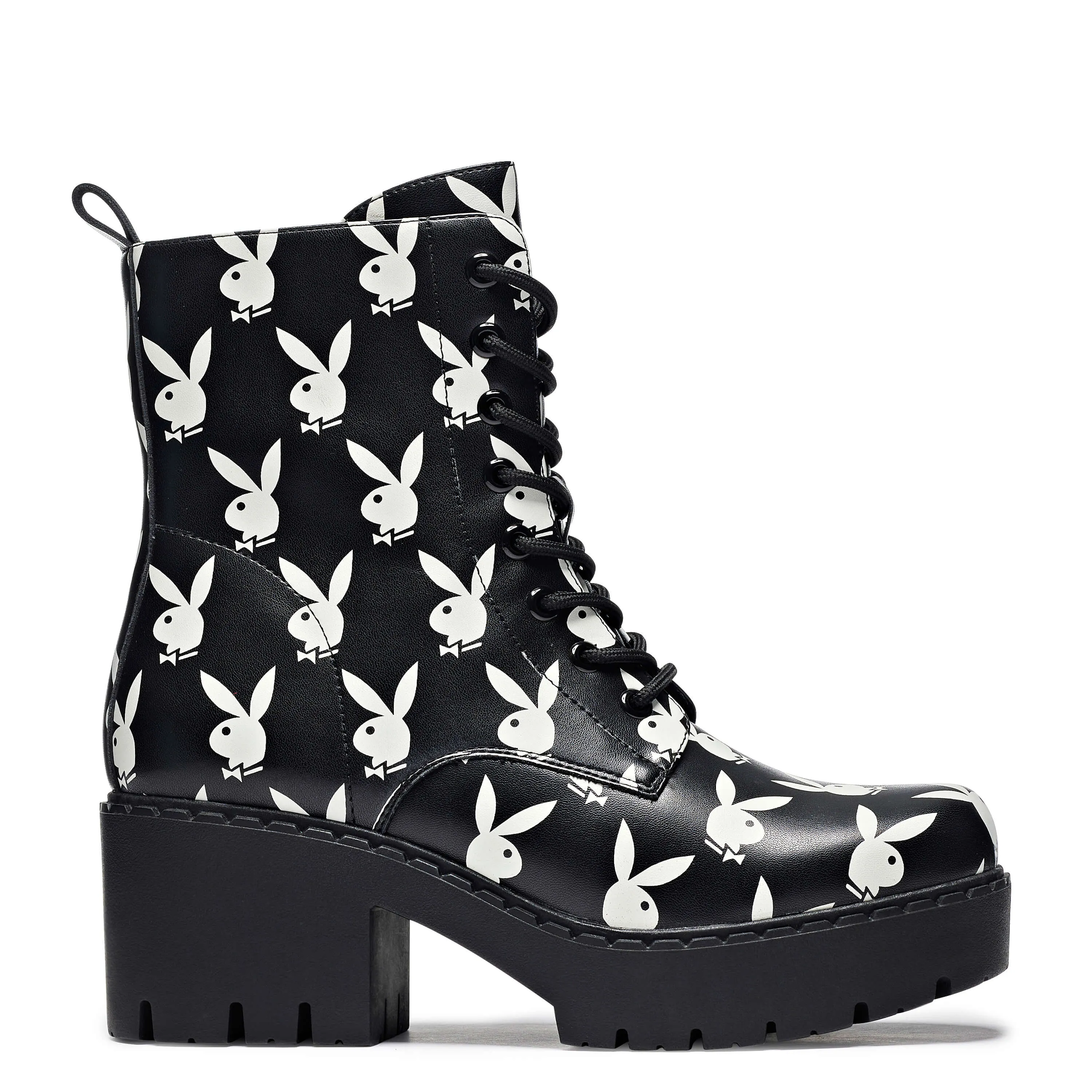 Playboy Reprise White Switch Boots