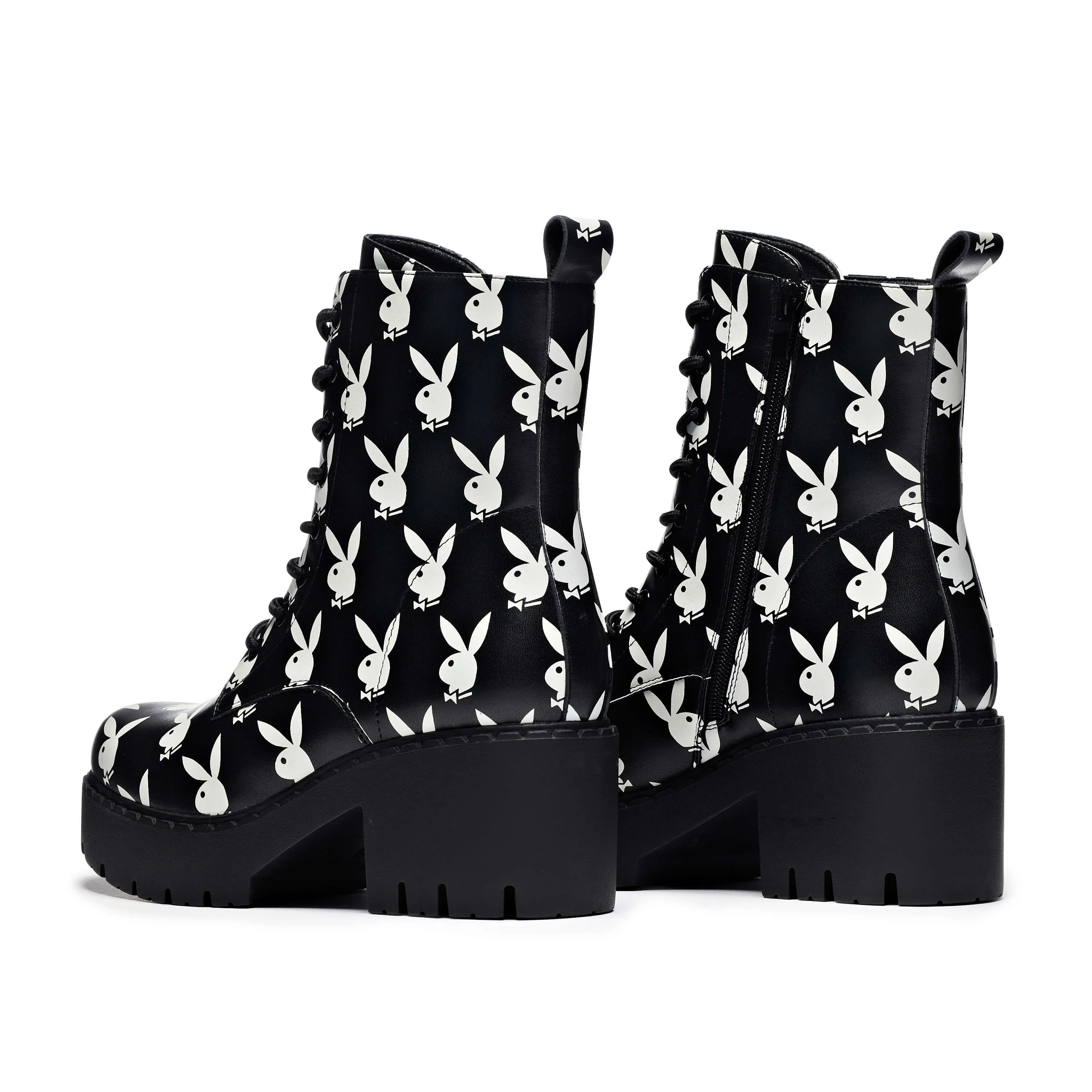 Playboy Reprise White Switch Boots