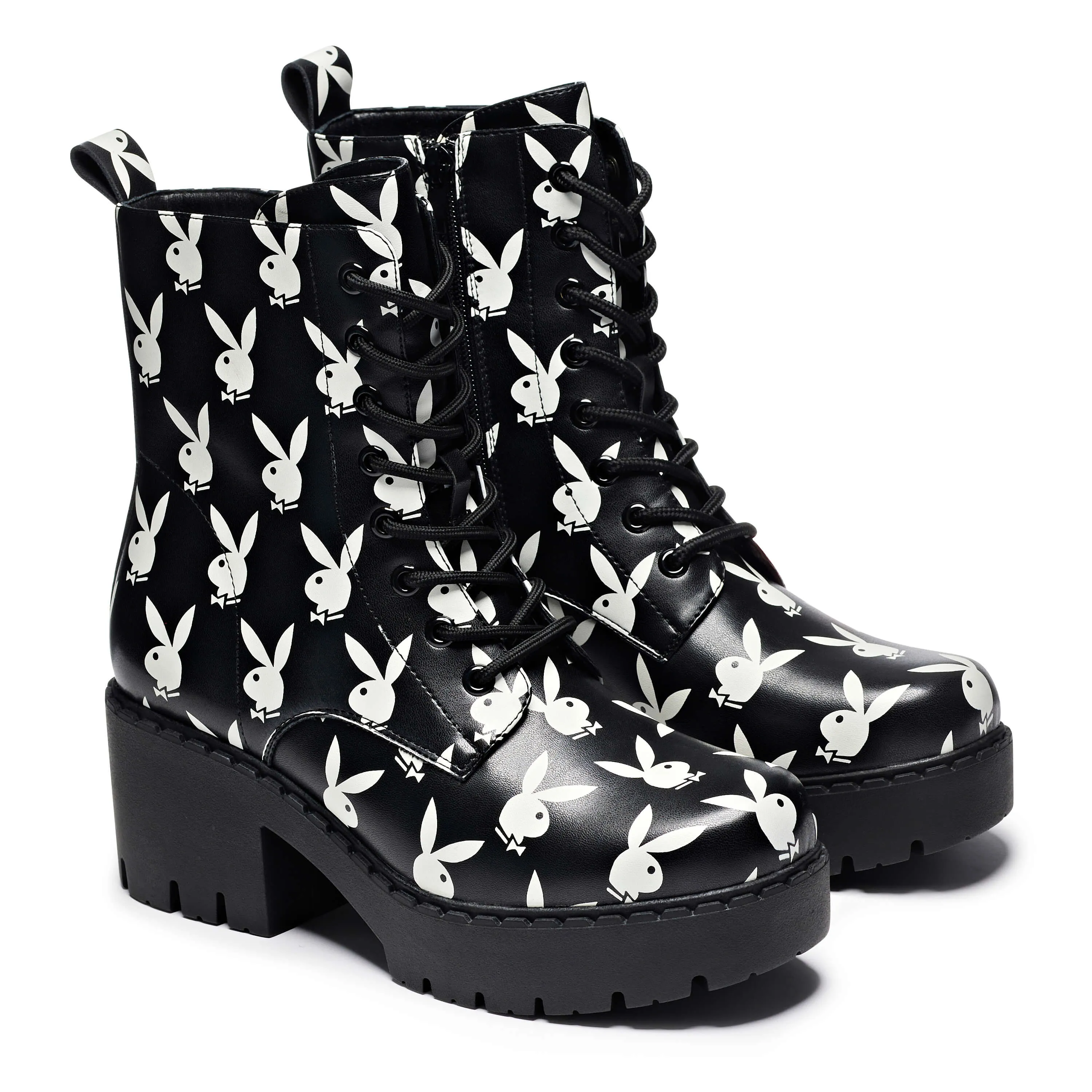 Playboy Reprise White Switch Boots