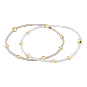 "e"ssentials bracelet stack of 2 - dove set