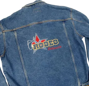 "rodeo Orlando" Embroidered Blue Denim Jean Jacket Unisex by Sunbelt