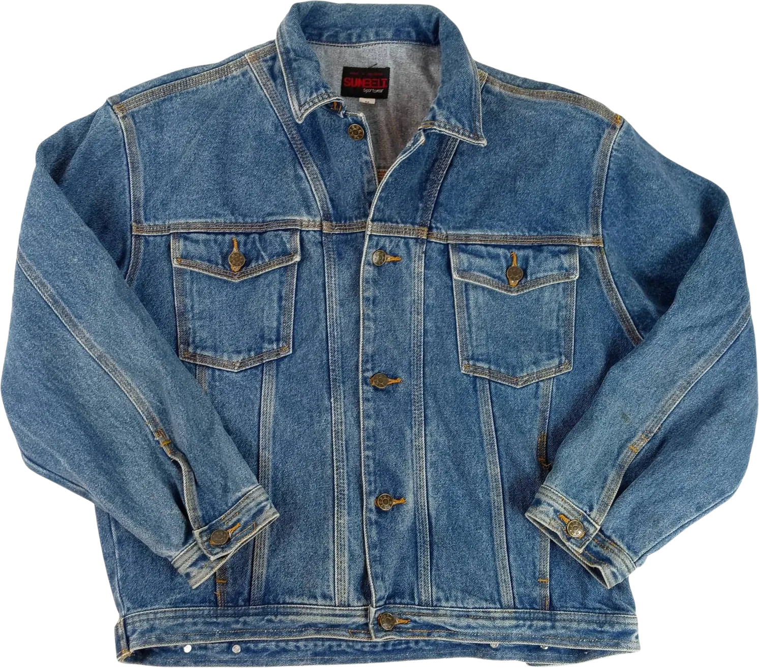 "rodeo Orlando" Embroidered Blue Denim Jean Jacket Unisex by Sunbelt