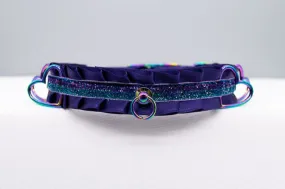 Rainbow Nebula Heart BDSM Collar