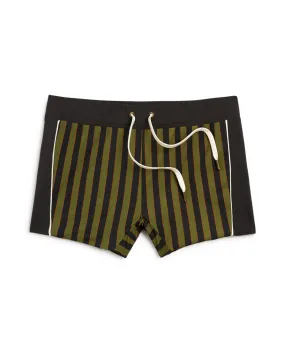 The Cassis Square Cut Swim Brief - Arbequina