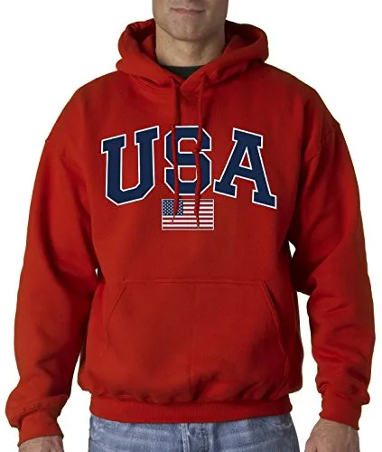 USA American Flag Hooded Sweatshirt