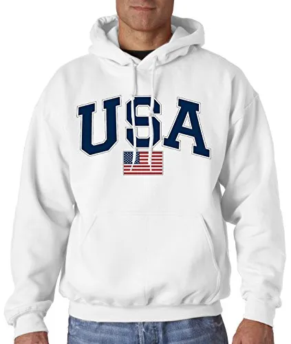 USA American Flag Hooded Sweatshirt