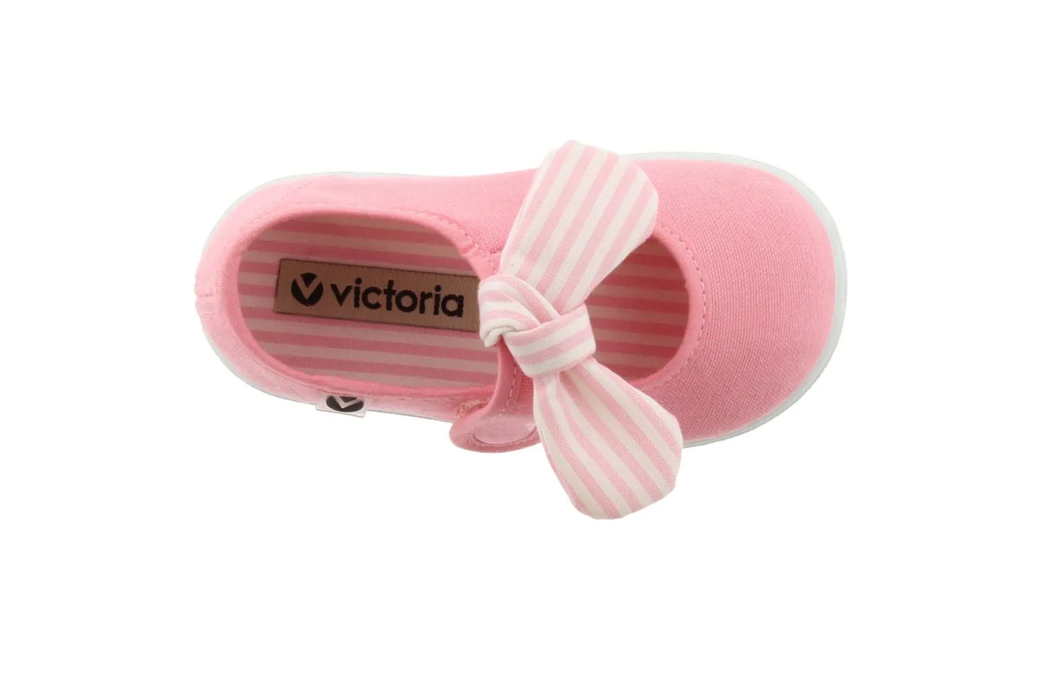 Victoria - Velcro Canvas MaryJane in Flamingo